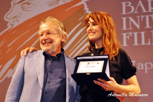 L'attrice Paola Cortellesi con il direttore Felice Laudadio
