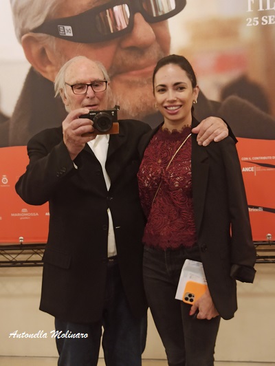 Il regista Carlos Saura con la figlia