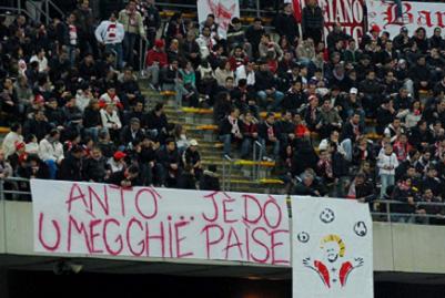 uno striscione della partita Bari-Sampdoria dello scorso 24 marzo