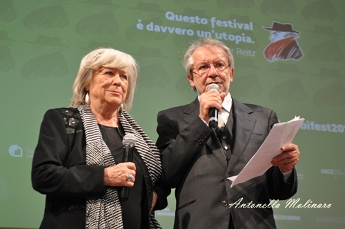 La regista Margarethe Von Trotta e Felice Laudadio