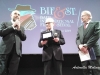 Ennio Morricone e Giuseppe Tornatore sul palco del Petruzzelli