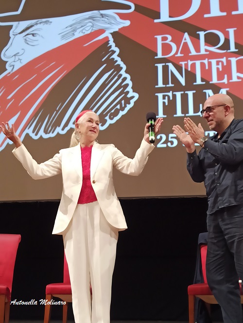L'attrice Helen Mirren con il regista Paolo Virzì